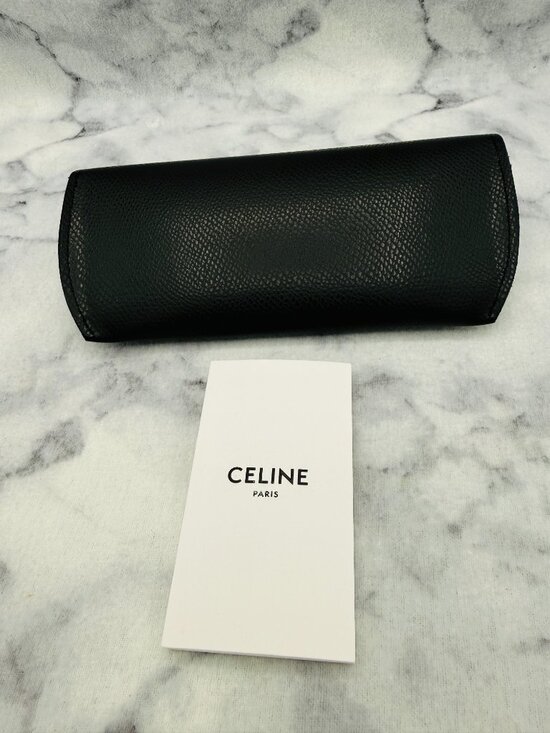 CELINE Sunglasses Case,Black Faux Leather Magnetic Case,Cleaning Cloth,Auth Card main image 9
